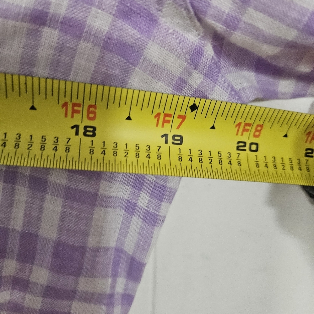 Frank & Eileen Bary Linen Plaid Button Up - Picture 7 of 7